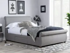 Birlea Birlea Lancaster Grey Fabric 2 Drawer Storage Bed Frame