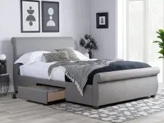 Birlea Birlea Lancaster Grey Fabric 2 Drawer Storage Bed Frame