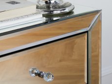 Birlea Birlea Palermo 2 Drawer Small Mirrored Bedside Cabinet (Assembled)