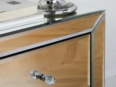 Birlea Birlea Palermo 2 Drawer Small Mirrored Bedside Table (Assembled)