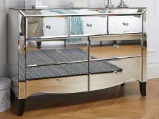 Birlea Birlea Palermo 3 Over 4 Drawer Mirrored Chest of Drawers (Assembled)