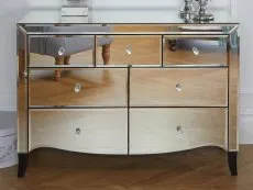 Birlea Birlea Palermo 3 Over 4 Drawer Mirrored Chest of Drawers (Assembled)