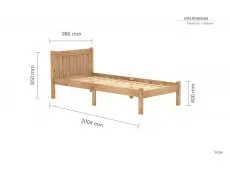 Birlea Furniture & Beds Birlea Rio 3ft Single Pine Wooden Bed Frame