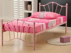 Birlea Furniture & Beds Birlea Sophia 3ft Single Pink Metal Bed Frame