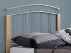 Birlea Birlea Tetras Silver and Beech Metal Bed Frame