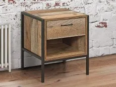 Birlea Furniture & Beds Birlea Urban Rustic 1 Drawer Small Bedside Table