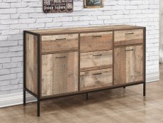Birlea Birlea Urban Rustic 2 Door 5 Drawer Large Sideboard (Flat Packed)