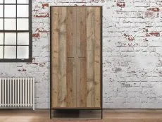 Birlea Furniture & Beds Birlea Urban Rustic 2 Door Double Wardrobe