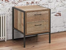 Birlea Urban Rustic 2 Drawer Small Bedside Cabinet (Flat Packed)