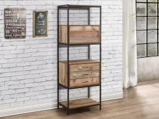 Birlea Furniture & Beds Birlea Urban Rustic 3 Drawer Shelving Unit