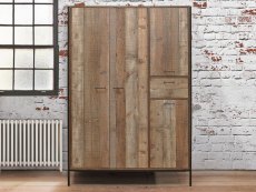 Birlea Birlea Urban Rustic 4 Door 1 Drawer Large Wardrobe (Flat Packed)
