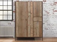 Birlea Birlea Urban Rustic 4 Door 1 Drawer Large Wardrobe