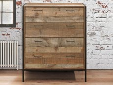Birlea Birlea Urban Rustic 4 Drawer Chest of Drawers (Flat Packed)