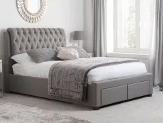 Birlea Birlea Valentino Grey Fabric 2 Drawer Storage Bed Frame