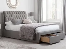 Birlea Birlea Valentino Grey Fabric 2 Drawer Storage Bed Frame