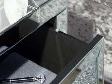 Birlea Vienna 2 Drawer Crushed Diamond Small Mirrored Bedside Cabinet (Assembled)