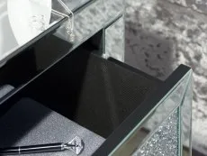 Birlea Vienna 3 Drawer Crushed Diamond Mirrored Bedside Table (Assembled)