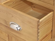 Birlea Woburn 3 Drawer Oak Wooden Small Bedside Cabinet (Assembled)