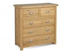 Birlea Furniture & Beds Birlea Woburn 3+2 Drawer Oak Wooden Chest of Drawers (Assembled)