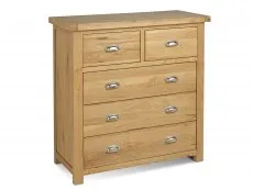Birlea Birlea Woburn 3+2 Drawer Oak Wooden Chest of Drawers (Assembled)