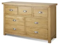 Birlea Furniture & Beds Birlea Woburn Oak 4+3 Oak Wooden Chest of Drawers (Assembled)