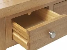 Birlea Furniture & Beds Birlea Woburn Single Pedestal Oak Wooden Dressing Table (Assembled)