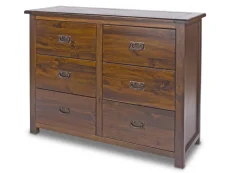 Core Boston 3+3 Dark Antique Pine Wooden Chest of Drawers Core Boston 3+3 Dark Antique Pine Wooden Chest of Drawers