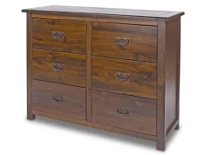Core Core Boston 3+3 Dark Antique Pine Wooden Chest of Drawers