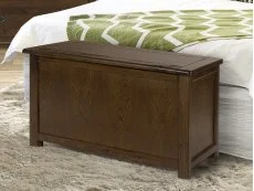 Core Core Boston Dark Antique Pine Wooden Blanket Box