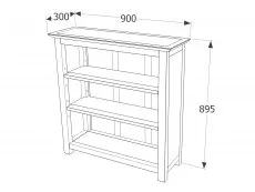 Core Core Boston Dark Lacquered Low Bookcase
