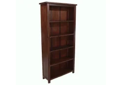 Core Boston Dark Antique Pine Wooden Tall Bookcase