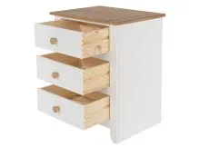 Core Products Core Capri White 3 Drawer Bedside Table