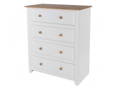 Core Products Core Capri White 4 Drawer Chest of Drawers (Flat Packed)