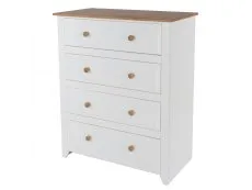 Core Core Capri White 4 Drawer Chest of Drawers