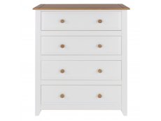 Core Products Core Capri White 4 Drawer Chest of Drawers (Flat Packed)