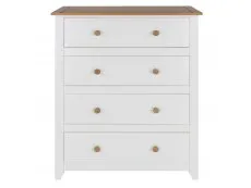 Core Core Capri White 4 Drawer Chest of Drawers