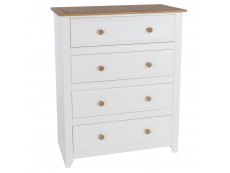 Core Products Core Capri White 4 Drawer Chest of Drawers (Flat Packed)