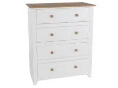 Core Products Core Capri White 4 Drawer Chest of Drawers