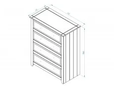 Core Core Capri White 4 Drawer Chest of Drawers