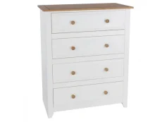 Core Capri White 4 Drawer Chest of Drawers
