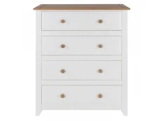 Core Capri White 4 Drawer Chest of Drawers