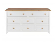 Core Products Core Capri White 6+2 Drawer Large Chest of Drawers (Flat Packed)
