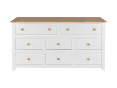 Core Core Capri  White 6+2 Drawer Large Chest of Drawers