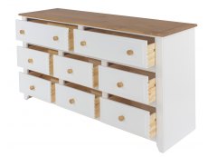 Core Products Core Capri White 6+2 Drawer Large Chest of Drawers (Flat Packed)