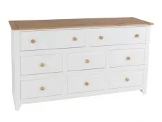Core Core Capri  White 6+2 Drawer Large Chest of Drawers