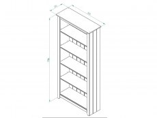 Core Products Core Capri White Tall Bookcase (Flat Packed)