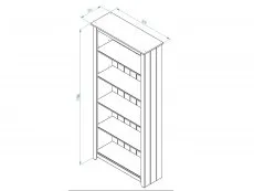 Core Core Capri White Tall Bookcase