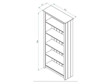 Core Capri White Tall Bookcase