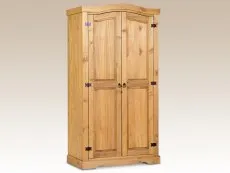 Core Core Corona 2 Door Pine Wooden Double Wardrobe