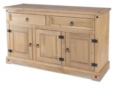 Core Core Corona Pine 3 Door 2 Drawer Wooden Sideboard